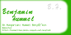 benjamin hummel business card